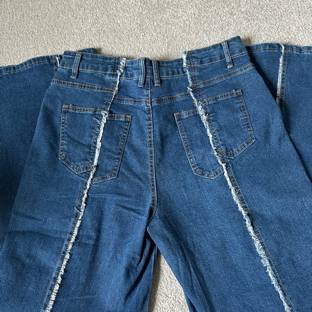 NWOT High Rise Patchwork & Embroidered Jeans - Size XL